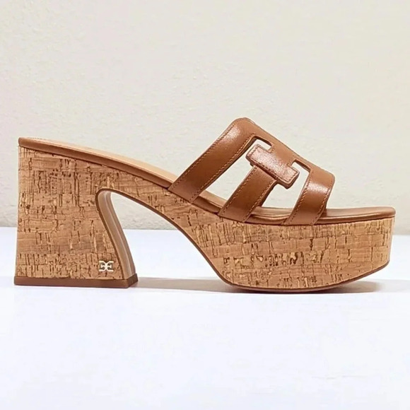 Sam Edelman Women's Dev Leather Cork Platform Sandals Size 9 (MSRP $150) - Picture 5 of 11
